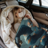 Coperta in Flanella Verticale da 280g con Motivi di Serpente e Fiori
