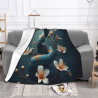 280g horizontale Flanell-Decke, einzigartiges Schlangen- und Blumenmuster