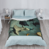 Manta de franela vertical de 280g con estampado de un solo lado, cómoda y práctica