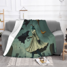 Coperta in flanella orizzontale 280g: Stampa in stile scuro, morbida e resistente