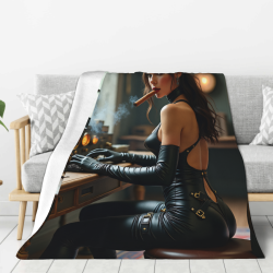 Couverture en flanelle verticale 280g avec un motif unique