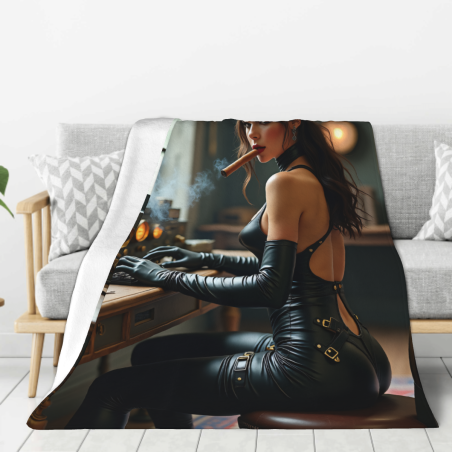 Couverture en flanelle verticale 280g avec un motif unique