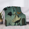 280g horizontale Flanell-Decke: Dunkler Stil Druck, weich und langlebig