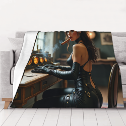280g horizontale Persönlichkeits-Mädchen Druck Flanell-Decke
