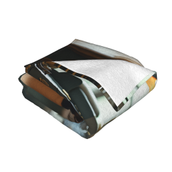 Couverture en flanelle horizontale 280g avec impression de fille à la personnalité