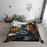 Manta de franela horizontal de 280g con estampado de chica con personalidad