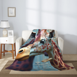 280g Vertikale Flanell-Decke mit Giraffenmuster
