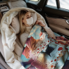 280g Vertical Giraffe Pattern Flannel Blanket