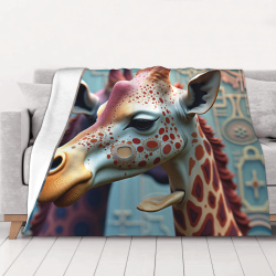 280g Horizontale Flanell-Decke mit Giraffenmuster