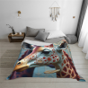 280g Horizontal Giraffe Pattern Flannel Blanket
