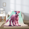 Coperta in flanella verticale 280g con stampa vitellino rosa