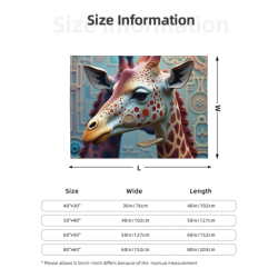280g Horizontale Flanell-Decke mit Giraffenmuster