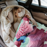 Coperta in flanella verticale 280g con stampa vitellino rosa