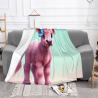 280g horizontale Flanell-Decke mit niedlichem Kalb-Muster