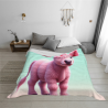 Coperta in flanella orizzontale 280g con stampa di vitello carino