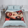 Coperta in flanella verticale 280g: Donna con stile a motivo floreale