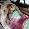 Coperta in flanella orizzontale 280g con stampa di vitello carino