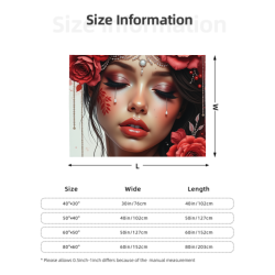 280g Horizontal Single - sided Printed Flannel Blanket with Exotic Beauty Pattern