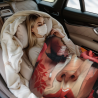 280g Horizontal Single - sided Printed Flannel Blanket with Exotic Beauty Pattern