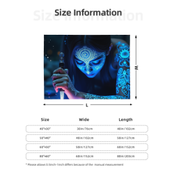 Manta de franela horizontal 280g con estampado misterioso