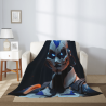 280g Vertical Sci - fi Robot Printed Flannel Blanket