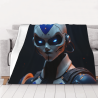 280g Horizontal Robot Pattern Flannel Blanket