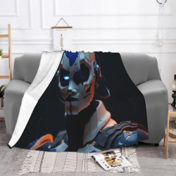 Couverture en flanelle horizontale 280g avec motif robot