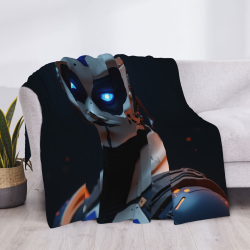 280g Horizontal Robot Pattern Flannel Blanket