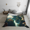 280g Horizontal Flannel Blanket with Single - side Printing, Stunning Scenery Pattern