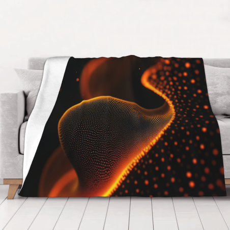 Coperta in flanella orizzontale 280g con stampa a tutta larghezza su un lato