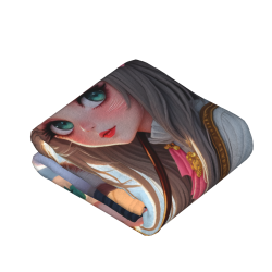 Coperta in flanella verticale 280g con adorabile motivo a ragazza anime