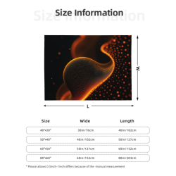 Couverture en flanelle horizontale 280g avec impression pleine largeur unilatérale