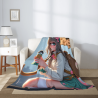 Coperta in flanella verticale 280g con adorabile motivo a ragazza anime