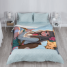 Coperta in flanella verticale 280g con adorabile motivo a ragazza anime