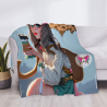 Manta de franela horizontal 280g: Estampado de chica bonita