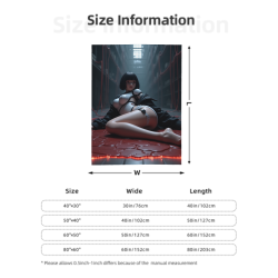 Coperta in flanella verticale 280g con motivo anime