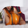 Manta de franela horizontal de 280g con estampado de chica anime