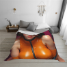 Manta de franela horizontal de 280g con estampado de chica anime