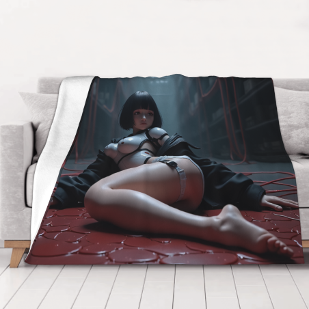 Manta de franela horizontal de 280g con estampado en una cara