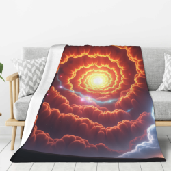280g vertikale Flanell-Decke mit kosmischem Muster