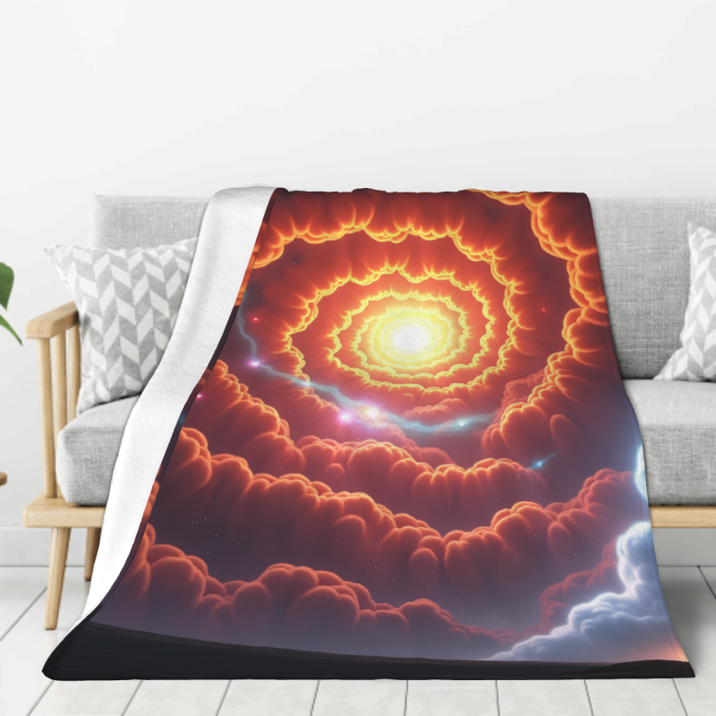 280g Vertical Cosmic Pattern Flannel Blanket 280g Vertical Cosmic Pattern Flannel Blanket
