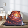 280g Vertical Cosmic Pattern Flannel Blanket