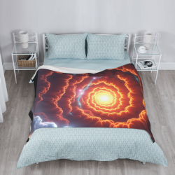 280g Vertical Cosmic Pattern Flannel Blanket
