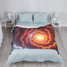 280g vertikale Flanell-Decke mit kosmischem Muster
