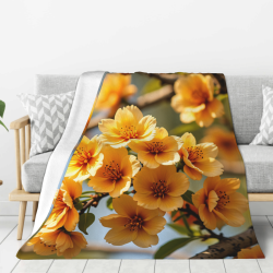 280g One - Sided Printed Flannel Blanket (Flower Pattern)