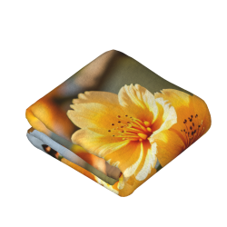 Manta de franela de 280g con estampado en una cara (diseño floral)