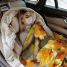 Coperta in flanella da 280g con stampa su un lato (motivo floreale)