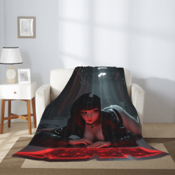 280g Single - sided Printed Anime Character Flannel Blanket, Comfortable and Warm