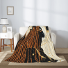280g Single - Sided Printed Flannel Blanket with Mysterious Female Pattern