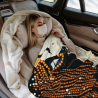 Coperta in flanella 280g con stampa a un lato e motivo femminile misterioso